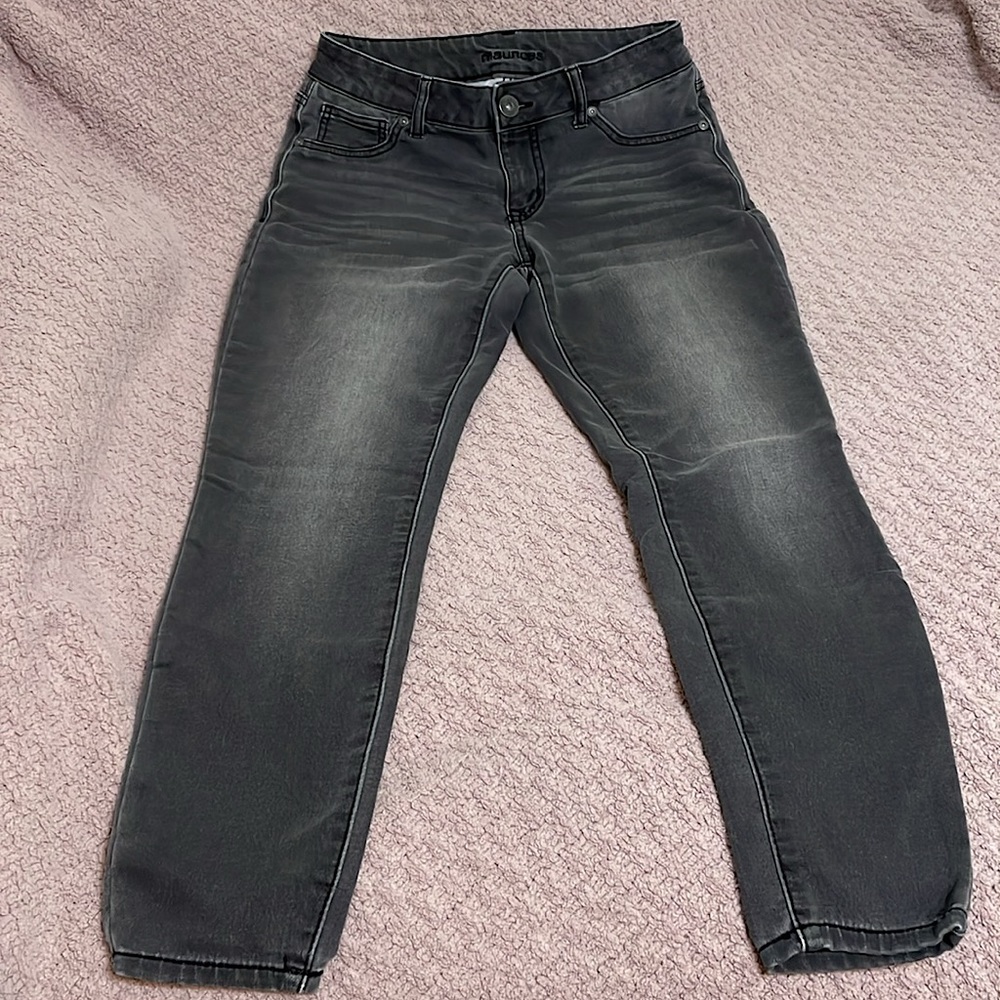 Size Small w/ Short Inseam Black/Grey Jeans by Maurice’s